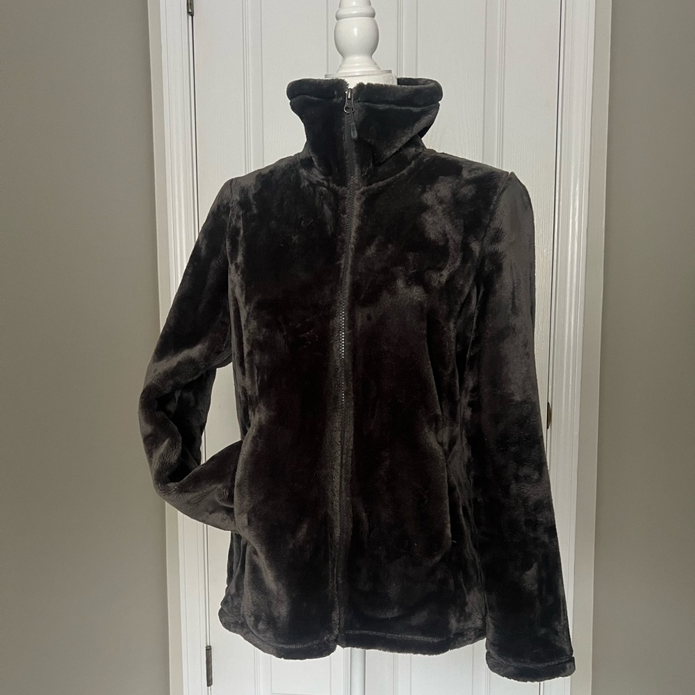 32 Degrees Heat Dark Gray Faux Fur Zip-Up Coat - EUC - SzM